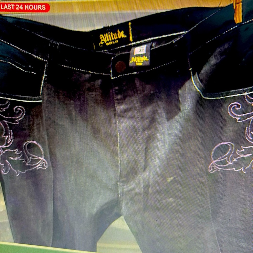 Y2K Attitude Gold Jeans size 40x32